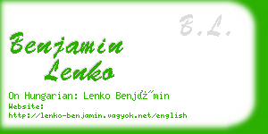 benjamin lenko business card